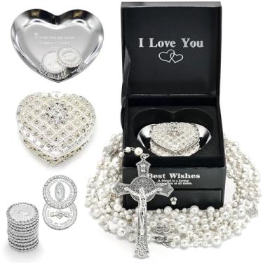 Imagem de FANYX Lazo Para Boda Catolica e Arras Para Boda Catolica, Laço para Cerimônia Católica e Moedas Arras de Casamento, Conjunto de Prata para Casamentos.