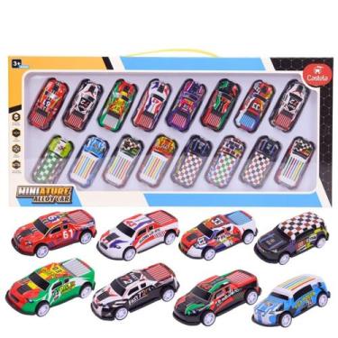 Imagem de Pack 16 Carrinhos Miniatura Esportivo Pull Back 1:60 Castela - Castela