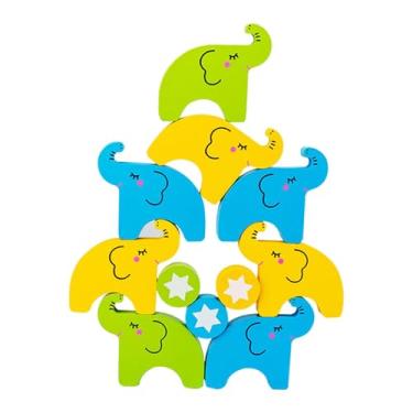 Imagem de EHJRE Brinquedo de Empilhar E Equilibrar Elefante - Atividade Educativa para Crianças a Partir de 2 Anos.
