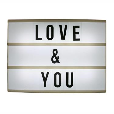 Imagem de Placa Luminaria De Mesa Led 60 Letras