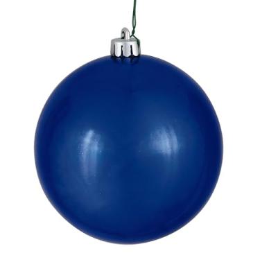 Imagem de Vickerman Enfeite de bola brilhante azul Colbalt de 6 cm Inclui 24 ornamentos por pacote.