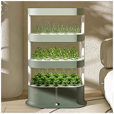 Imagem de Torre hidropônica, sistema de cultivo hidropônico de 48 cápsulas, kit de cultivo aeropônico com irrigação automática, luz de cultivo e temporizador, sistema de plantio de aquaponia, plantador de