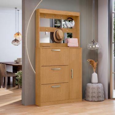 Imagem de Sapateira Com Espelheira Porta-objetos Manu Naturalle