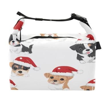 Imagem de STAYTOP Lancheira de buldogue de Natal com fivela de alça, lancheira isolada para meninos e meninas, lancheira térmica para trabalho escolar
