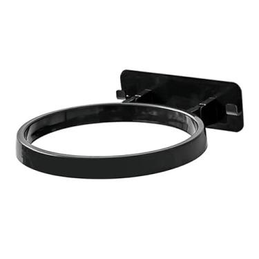 Imagem de Alomejor Suporte de Bola para Montagem na Parede, Rack de Exibição de Futebol de Plástico, Suporte para Economia de Espaço de 6 Onças para Garagem, Quarto, Academia (Preta)