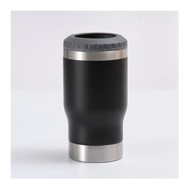 Imagem de Copo Térmico Porta Lata e Garrafa Long Neck 3 em 1 Abridor – Mantém Gelado por Horas – Ideal para Cerveja, Churrasco e Praia. Cor: Preto