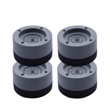Imagem de Almofadas para móveis – 4 peças de base de máquina de lavar e almofada de pé fixa para elevação universal de refrigerador, almofadas estabilizadoras cinza de 3,5 cm de espessura