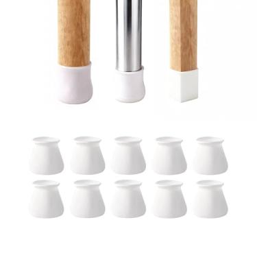 Imagem de Meias para cadeira com redução de ruído, fundo de feltro desliza para proteção silenciosa do chão