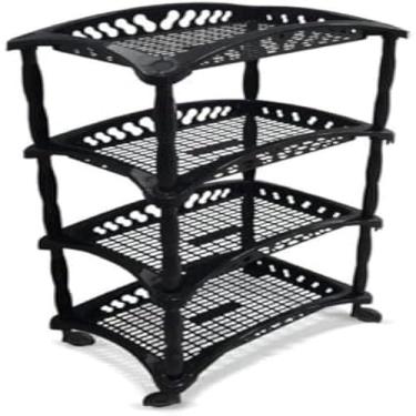 Imagem de Cesta de armazenamento de metal preto, cozinha, organizacao, duravel, resistente, multifuncional, grande,espacosa