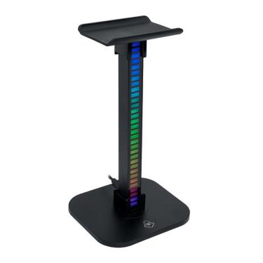 Imagem de Suporte Para Headset Mancer SH10 RGB USB-C Preto - MCR-SH10-BL01