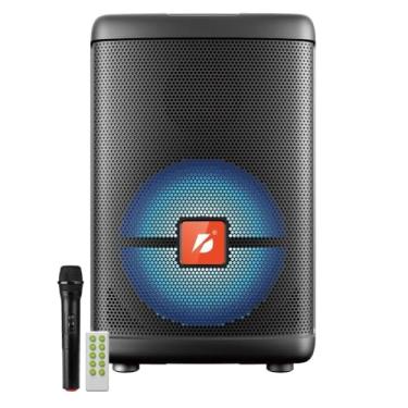 Imagem de Bsound Caixa de Som Bluetooth com Amplificador, Luzes LED Disco, Karaokê com Microfone Sem Fio e Controle Remoto, FM/USB/TF, Preto