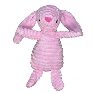 Imagem de Brinquedo de Pelúcia PET Coelho rosa com Apito para Cães e Gatos Interativo