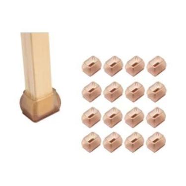 Imagem de Protetores De Pés De Cadeira Redondos De Feltro 16PCS Capas De Silicon