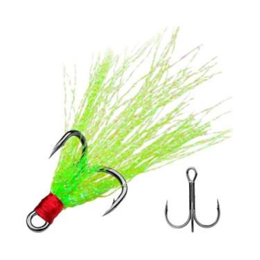 Imagem de Anzóis Triplos De Pesca Em Aço Carbono Reforçado Com Espinhos, Força 4