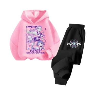 Imagem de Conjunto De Moletom Com Capuz Para Crianças K-pop Demon Hunter Menina 