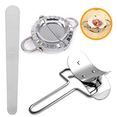 Imagem de Máquina de Massa Dumpling Colher Recheio Utensílios Cozinha Conjunto Panelas Aço Inoxidável Chineses para Empanada Pierogi Ravioli Pot Stickers