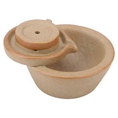 Imagem de HEEPDD Queimador de Incenso de Refluxo de Fumaça, Suprimentos de Aromaterapia de Cerâmica Criativa, Decoração de Casa, Com Efeito de Sono para Auxílio à Meditação, para Sala de chá, (Modelo retrô