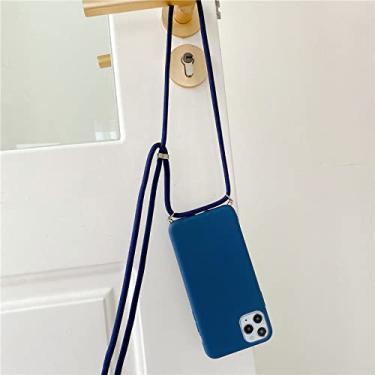 Imagem de Crossbody colar cinta cordão cabo silicone caso de telefone para samsung galaxy s8 s9 s10 plus s20 plus ultra s30 plus ultra s20fe, azul1, para nota 8