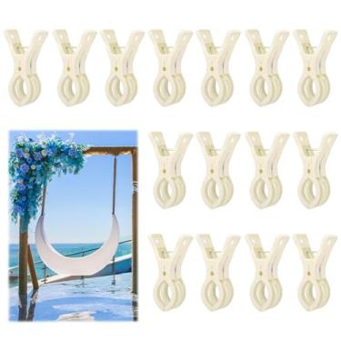 Imagem de 15un Presilhas para Arco de Balões, 9x5cm Presilhas Premium Guirlandas de Balões Braçadeira Reforçada para Confecção Arcos Aniversários Casamentos Decoração (Bege)