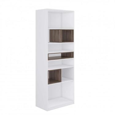 Imagem de Estante para Livros Multiuso Móveis Percasa Branco/carvalho