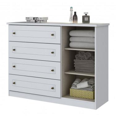 Imagem de Cômoda 4 Gavetas 1 Porta Americano Móveis Henn