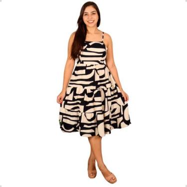 Imagem de Vestido Curto Feminino Rodado Duna Com Bojo Moda Verão Confortável Vár