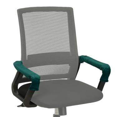 Imagem de PATIKIL Capa de braço para cadeira de escritório, 2 peças, protetores de apoio de braço para cadeira de escritório com zíper, capas elásticas para descanso de braço para computador, mesa, escritório