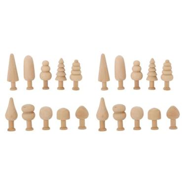 Imagem de Árvores de madeira inacabadas para pintar mini pinos em branco Árvore de Natal Decorações de férias Kits de artesanato para crianças Adultos Festa em casa de Natal Projetos DIY