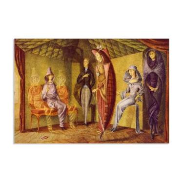 Imagem de Zeichn8u Remedios Varo Pinturas Terno Feminino Remedios Varo Pôster de Parede Surrealismo Arte em Tela para Sala de Estar Escritório Decoração de Parede Presente Pronto para Pendurar Pôster 65x40cm