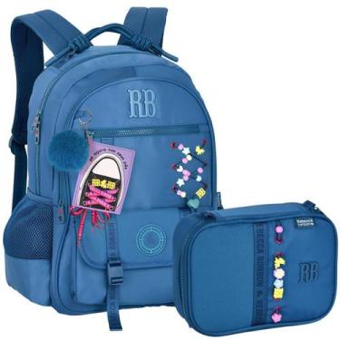 Imagem de Kit Material Escolar Infantil Meninas Rebecca Bonbon com Mochila de Co