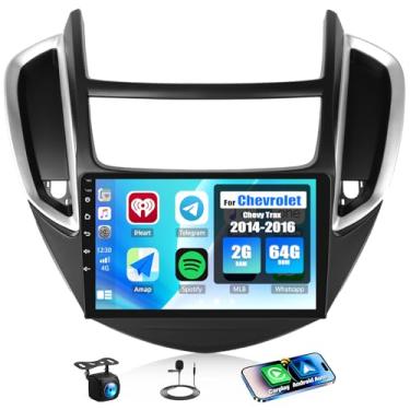 Imagem de Rádio automotivo 2G + 64G para Chevrolet Chevy Trax 2014-2016 com carplay sem fio Android Auto, tela sensível ao toque de 22.9 cm, Android 15, estéreo para carro com link espelhado, WiFi/navegação GPS