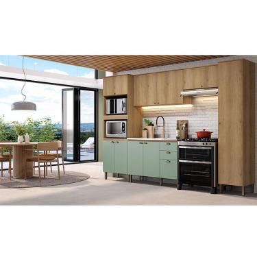 Imagem de Cozinha Modulada Finesse Ambiente Composição 28 Capuccino Menta - Thb