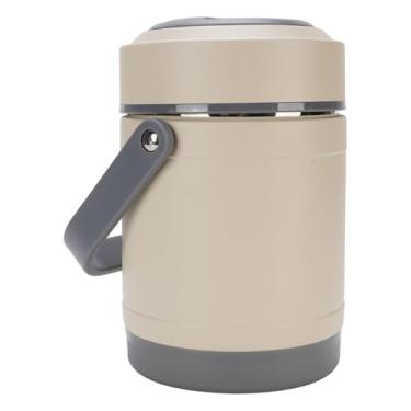 Imagem de Estink 2L Lunch Box Aquecido Cozinhador Térmico Portátil IPX5 À Prova D'Água Aço Inoxidável 304 Aquecedor de Comida Com Cabo USB para Viagem Camping Escritório Uso Doméstico (Bege)