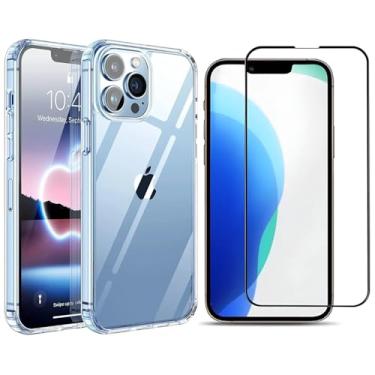 Imagem de [GL CASES] Capa iPhone 12 Pro Max Case Slim Clear Capinha Anti Impacto Reforçada Silicone Transparente Flexível Anti Choque + Pelicula iPhone 12 Promax De Vidro 3D Com Cobertura Total