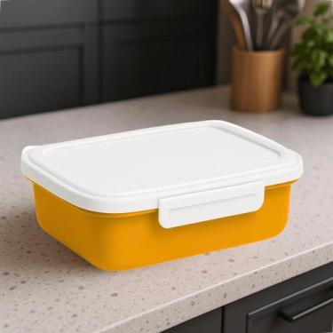 Imagem de Kit Pote Marmita Fitness 500ML com Trava Lateral P/ Microondas Geladei