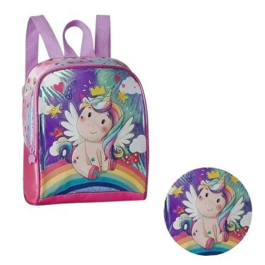 Imagem de Lancheira Infantil Térmica Com 2 Alças Unicórnio 05 Litros