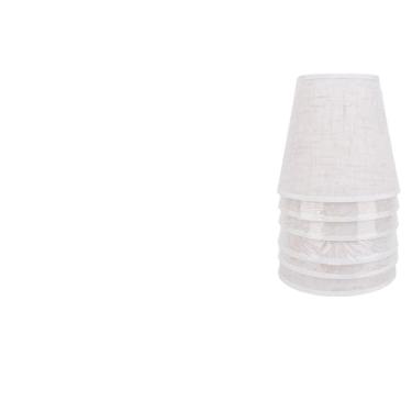Imagem de Naroote 6pcs Elegantes Mini Abajures de Linho para Abajur de Mesa Lustre de Parede - Boa Transmissão de Luz para Sala de Estar, Cozinha, Quarto de Estudo - Lâmpadas E14 ou Lâmpadas Pequenas (Linho)