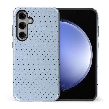 Imagem de casesok Capa para Samsung Galaxy S25 FE, capa rígida de camada dupla + capa de telefone de silicone, proteção total à prova de choque para Samsung Galaxy S25 FE - linda bolinhas azuis