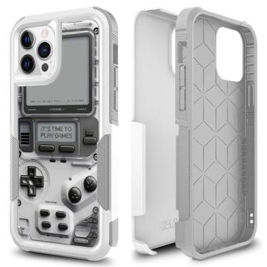 Imagem de Candykisscase Para iPhone 12 Pro, padrão gamer, absorção de choque, PC rígido + capa protetora de camada dupla híbrida de silicone interno para iPhone 12/12 Pro (console de videogame)