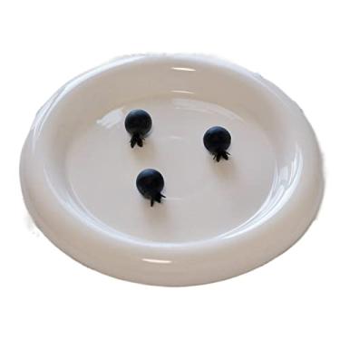 Imagem de x3anggyt5 Pratos de jantar branco prato de jantar prato de café da manhã prato de bolo prato de sobremesa prato doméstico cozinha restaurante café prato redondo adorável prato pequeno prato plano