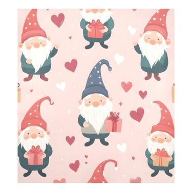 Imagem de Qilmy Capa de ímã de máquina de lavar louça de gnomo fofo dia dos namorados 58 x 66 cm capas decorativas de geladeira para porta frontal adesivo de folha magnética máquina de lavar louça painel