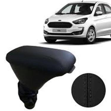 Imagem de Apoio De Braço Ford Ka sintético Preto C/Costura Cinza