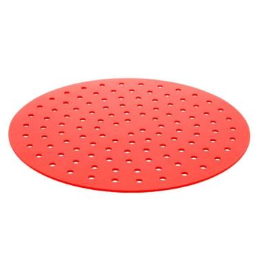 Imagem de Tapete Protetor Lyor De Silicone Para Air Fryer Vermelho
