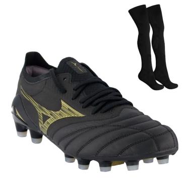 Imagem de Kit Chuteira Campo Mizuno Morelia Neo IV Beta Japan + Meião