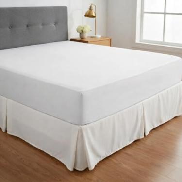 Imagem de Lençol Queen Avulso Com Elástico Liso Malha 100% Algodão Resistente Com Toque Macio Respirável Cozzilar (Branco)