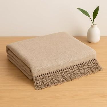 Imagem de Manta para sofá extragrande 3,00 x 1,80 metros Textura tijolo Algodão Decoração para quarto e sala de estar (KING 3.00x1.80M Areia)