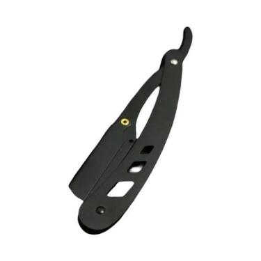 Imagem de Navalha De Barbeiro Antiga Preta Dobrável Para Homens, Ferramentas De 