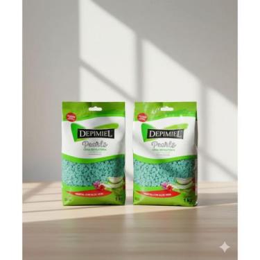 Imagem de Kit 2 Cera Depilatória Depimiel Vegetal Aloe Vera Espanhol 1kg