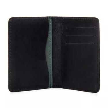 Imagem de Carteira Masculina Em Couro Para Dinheiro E Horse Preto-fly Verde