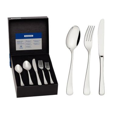 Imagem de Faqueiro Tramontina Mônaco Inox Facas Mesa Forjadas 30 Peças Brilho Tramontina